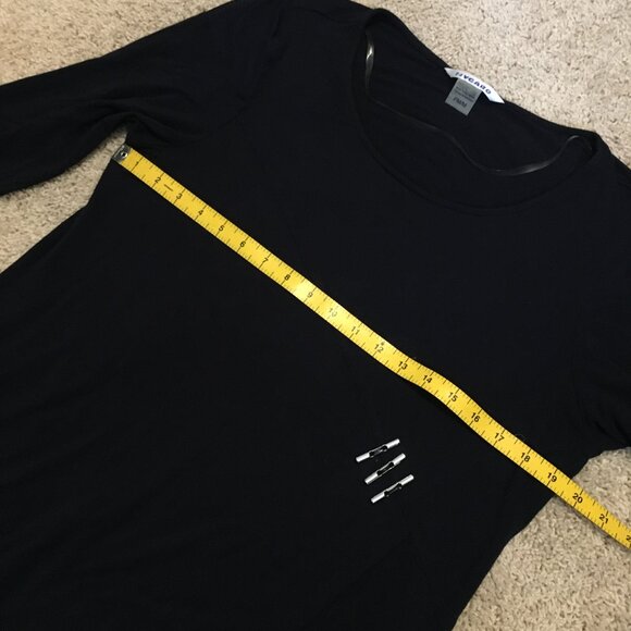 Nygard Dark Bluish Black Modern Rayon Jersey Tunic Dress or Shirt - Picture 12 of 16